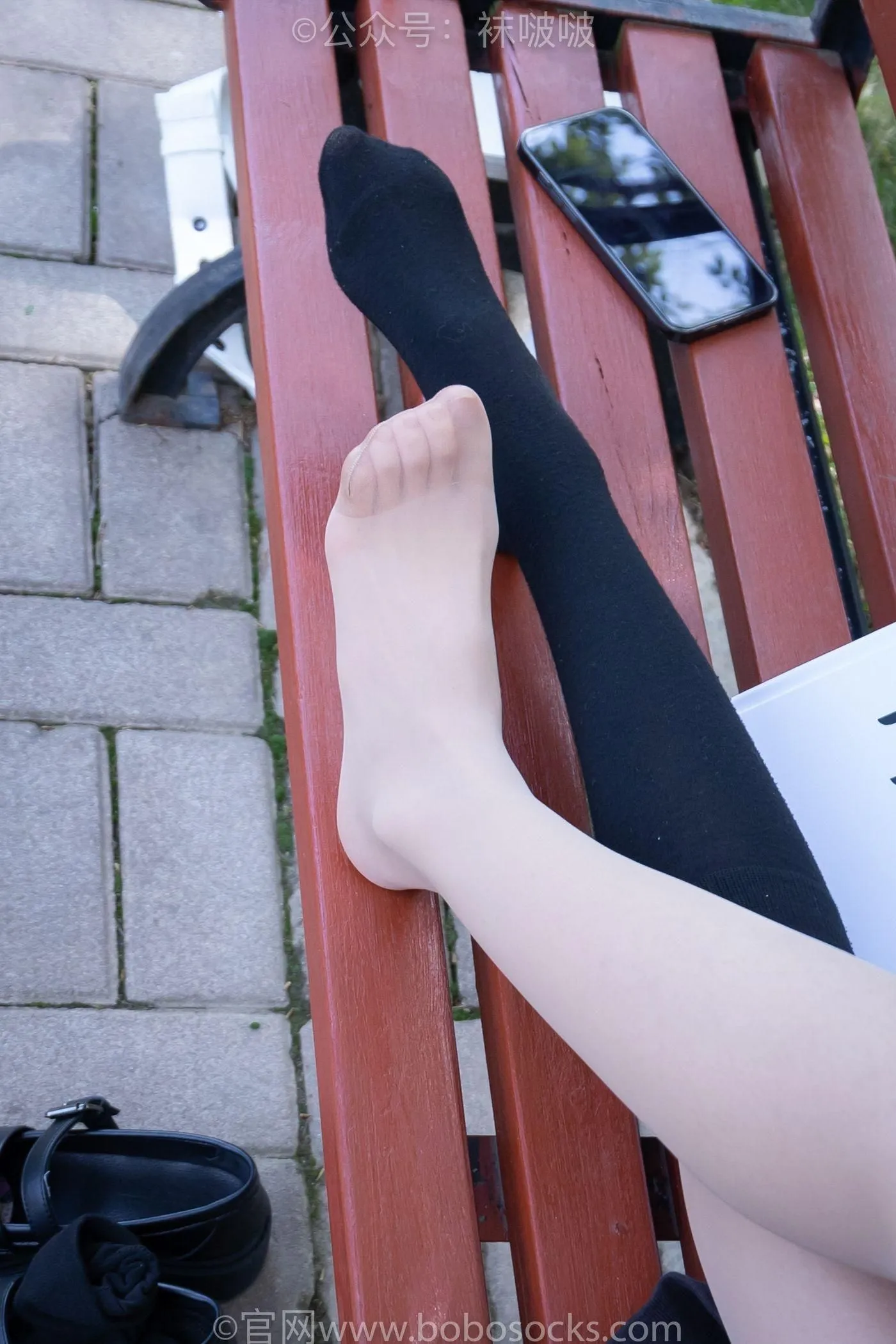 [BoBoSocks袜啵啵]NO.007 稚予-JK制服、皮鞋、黑色中筒棉袜、肉丝 [143P]插图